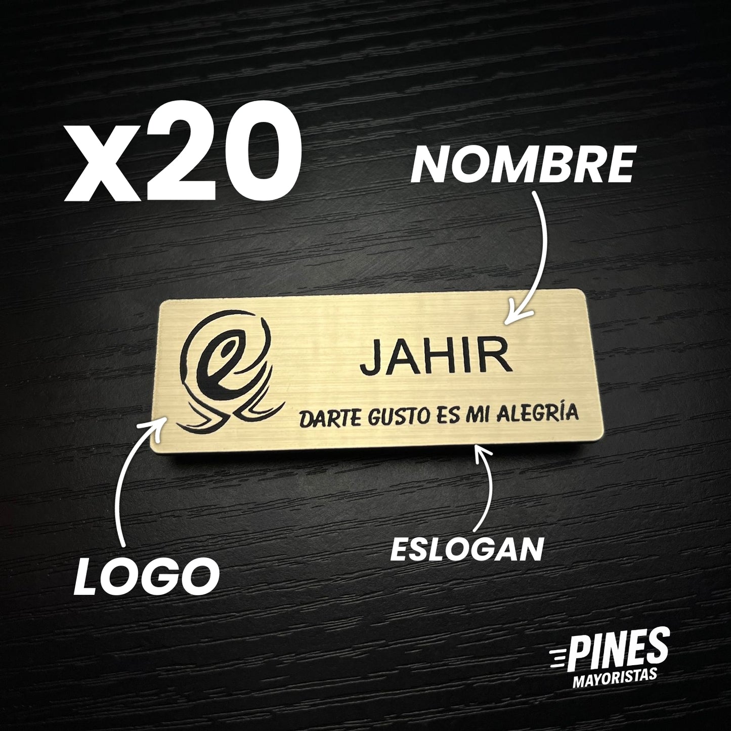 20 PINES MAGNÉTICOS PERSONALIZADOS