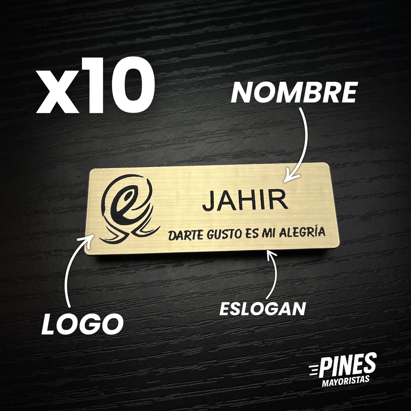 10 PINES MAGNÉTICOS PERSONALIZADOS