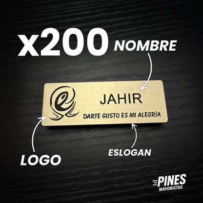 200 PINES MAGNÉTICOS PERSONALIZADOS