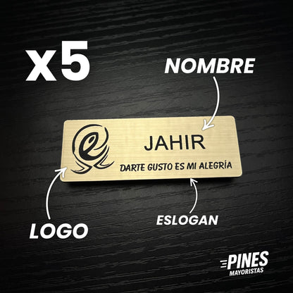 5 PINES MAGNÉTICOS PERSONALIZADOS