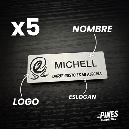 5 PINES MAGNÉTICOS PERSONALIZADOS